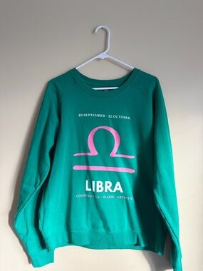 Anthropologie Green Crewneck Sweatshirt